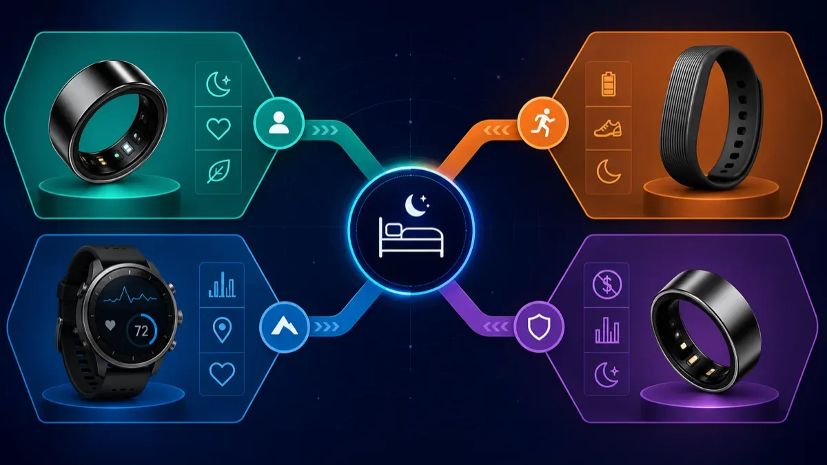 Карта выбора wearable для сна, HRV, спорта и восстановления.